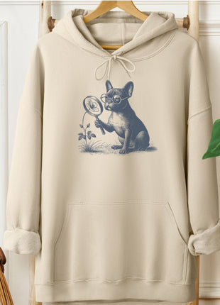 French Bulldog Frenchie Botanist Flower Hoodie