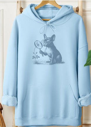 French Bulldog Frenchie Botanist Flower Hoodie