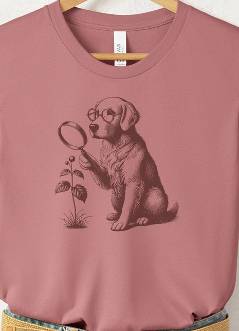 Golden Retriever Botanist Flower T-Shirt
