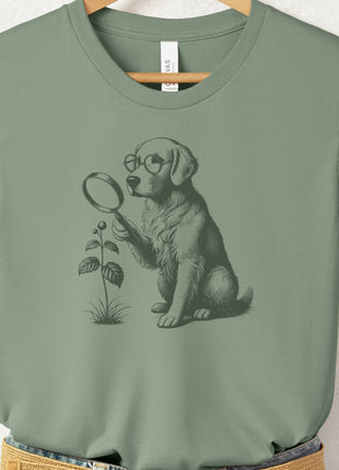 Golden Retriever Botanist Flower T-Shirt