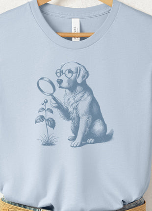 Golden Retriever Botanist Flower T-Shirt