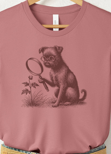 Brussels Griffon Griff Botanist Flower T-Shirt