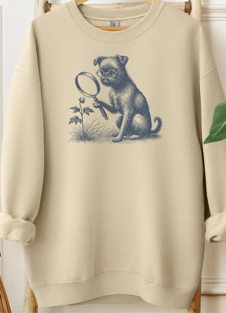 Brussels Griffon Griff Botanist Flower Sweatshirt