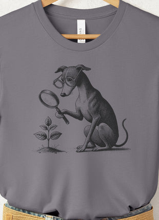 Italian Greyhound Whippet Iggy Botanist Flower T-Shirt