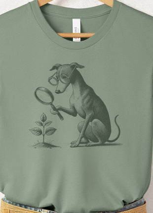 Italian Greyhound Whippet Iggy Botanist Flower T-Shirt