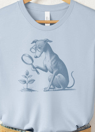 Italian Greyhound Whippet Iggy Botanist Flower T-Shirt
