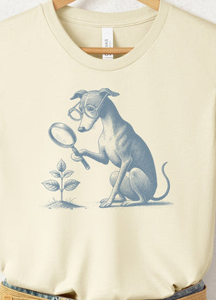 Italian Greyhound Whippet Iggy Botanist Flower T-Shirt