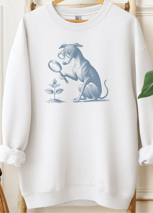Italian Greyhound Whippet Botanist Flower Sweatshirt