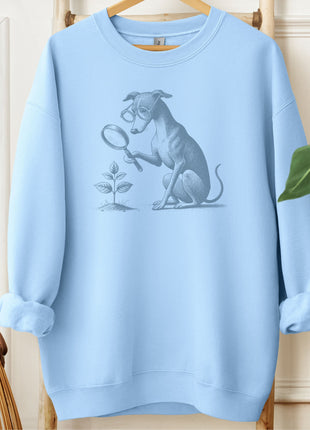 Italian Greyhound Whippet Botanist Flower Sweatshirt