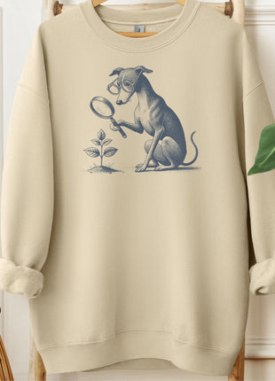 Italian Greyhound Whippet Botanist Flower Sweatshirt