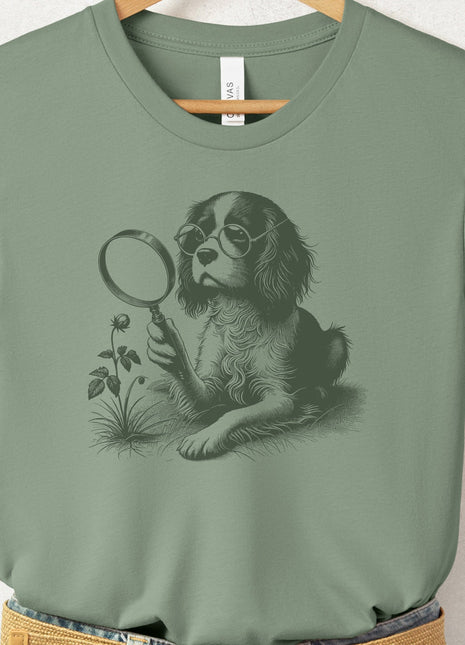 Cavalier King Charles Spaniel Botanist Flower T-Shirt