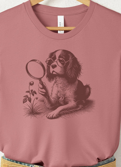 Cavalier King Charles Spaniel Botanist Flower T-Shirt