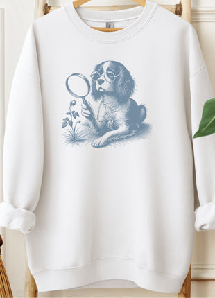 Cavalier King Charles Spaniel Botanist Flower Sweatshirt