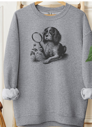 Cavalier King Charles Spaniel Botanist Flower Sweatshirt