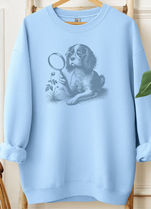 Cavalier King Charles Spaniel Botanist Flower Sweatshirt