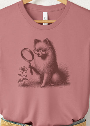 Pomeranian Botanist Flower T-Shirt