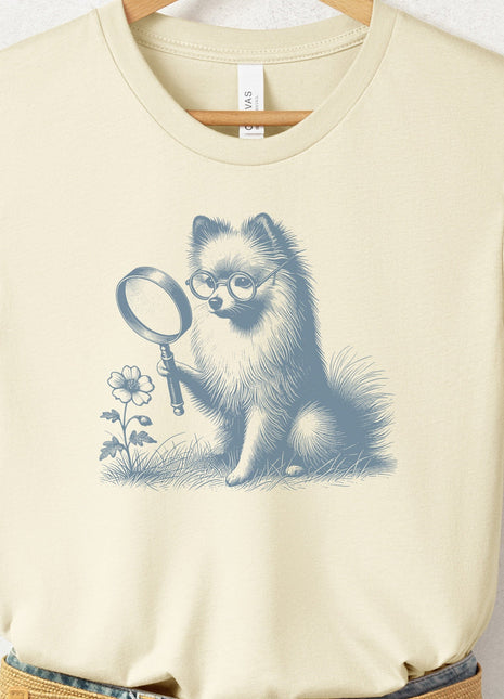 Pomeranian Botanist Flower T-Shirt