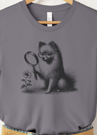 Pomeranian Botanist Flower T-Shirt