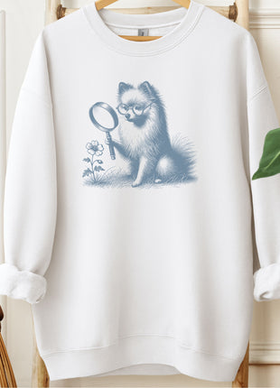 Pomeranian Botanist Flower Sweatshirt