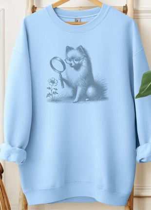 Pomeranian Botanist Flower Sweatshirt