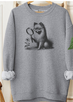 Pomeranian Botanist Flower Sweatshirt
