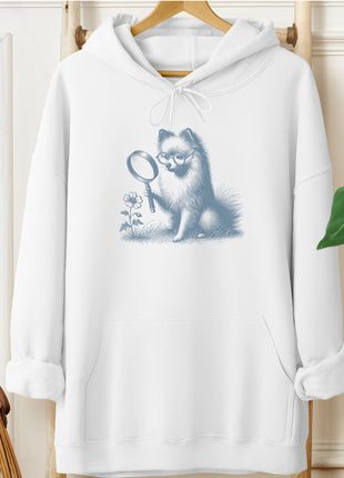 Pomeranian Botanist Flower Hoodie