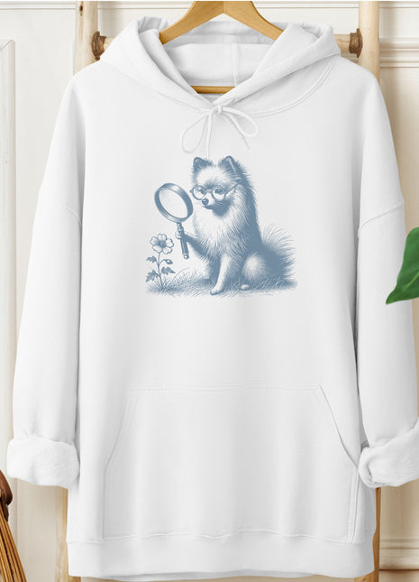 Pomeranian Botanist Flower Hoodie