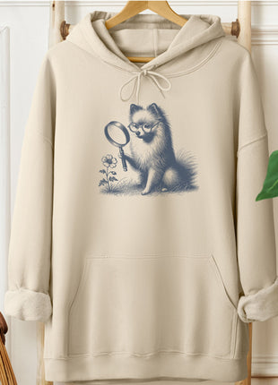 Pomeranian Botanist Flower Hoodie