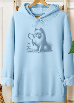 Pomeranian Botanist Flower Hoodie
