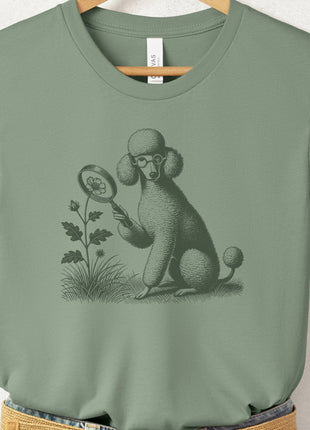 Poodle Botanist Flower T-Shirt