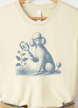 Poodle Botanist Flower T-Shirt