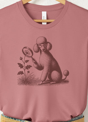 Poodle Botanist Flower T-Shirt