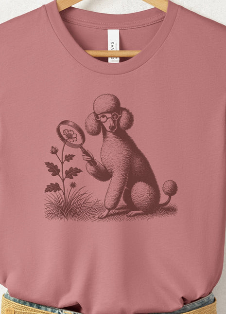 Poodle Botanist Flower T-Shirt