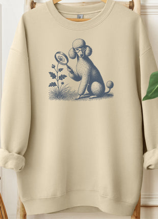 Poodle Botanist Flower Sweatshirt