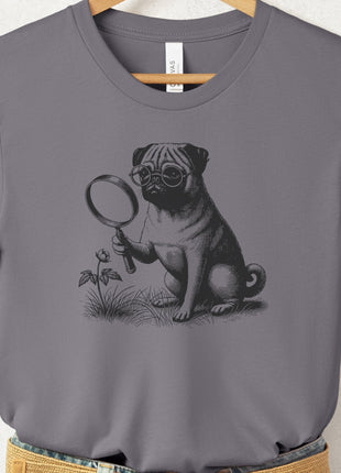 Pug Botanist Flower T-Shirt