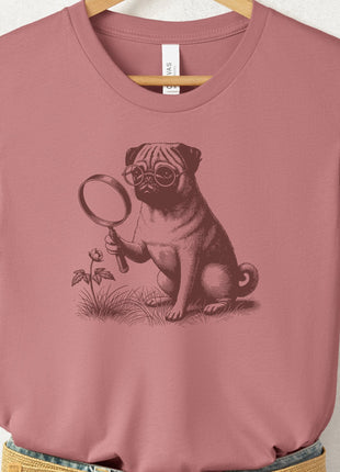 Pug Botanist Flower T-Shirt
