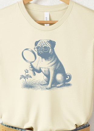 Pug Botanist Flower T-Shirt