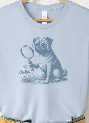 Pug Botanist Flower T-Shirt