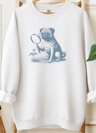 Pug Botanist Flower Sweatshirt
