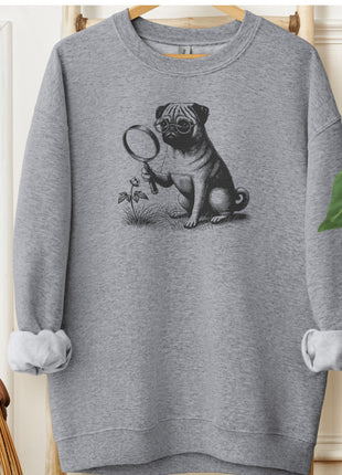 Pug Botanist Flower Sweatshirt
