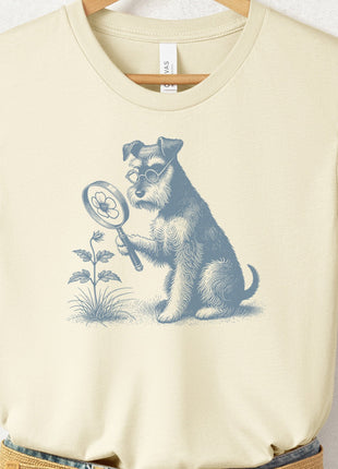 Schnauzer Botanist Flower T-Shirt