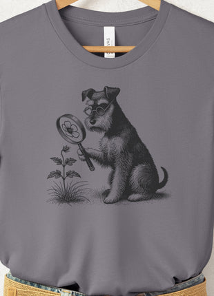 Schnauzer Botanist Flower T-Shirt