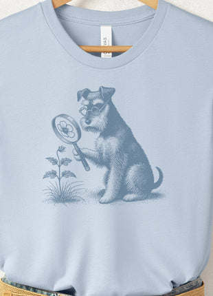 Schnauzer Botanist Flower T-Shirt