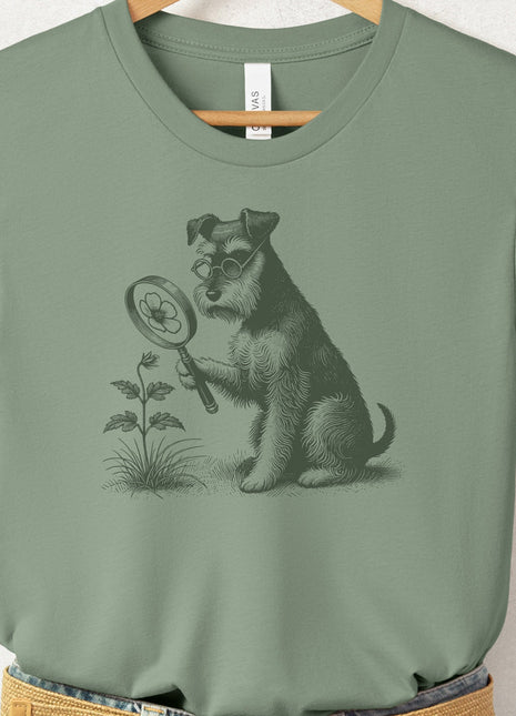 Schnauzer Botanist Flower T-Shirt