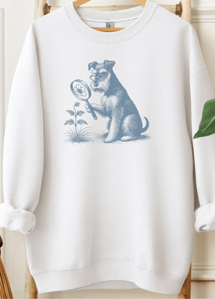Schnauzer Botanist Flower Sweatshirt