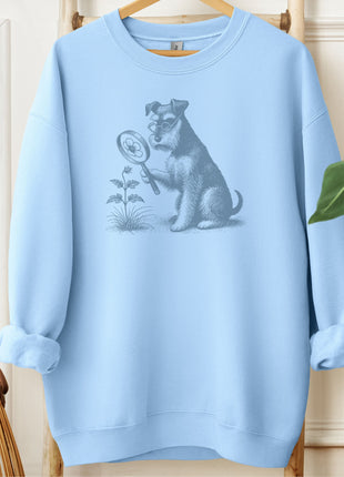 Schnauzer Botanist Flower Sweatshirt