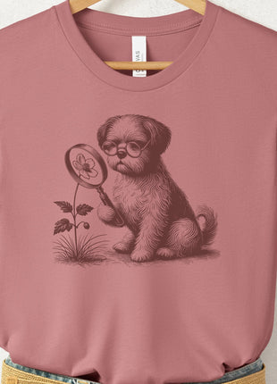 Shih Tzu Botanist Flower T-Shirt