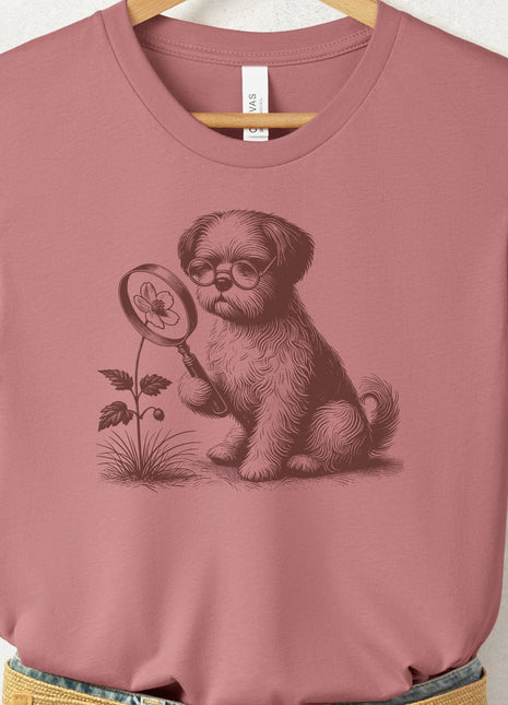 Shih Tzu Botanist Flower T-Shirt