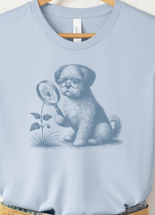 Shih Tzu Botanist Flower T-Shirt