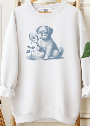 Shih Tzu Botanist Flower Sweatshirt